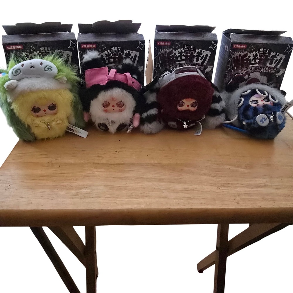 Baby Three Rebel Project Plush Lot Confirmed Figures 4pc Designer Toy Set